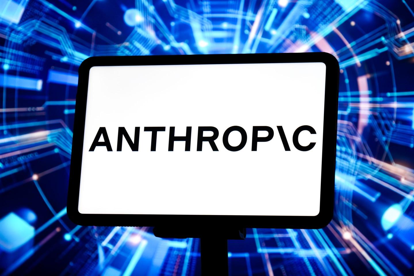 CHINA - 2026/06/01: In this photo illustration, the Anthropic logo is displayed on the screen of a smart tablet.