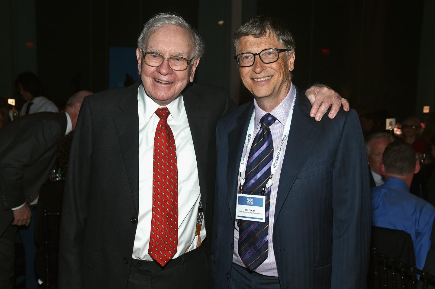 Warren Buffett (left) with Bill Gates