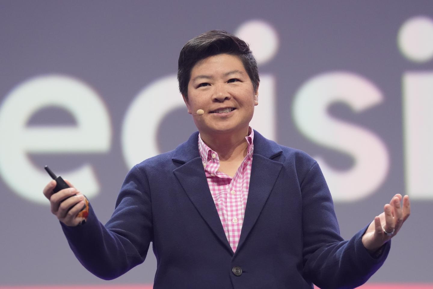 Jen Wong, chief operating officer at Reddit, speaks during the OMR digital and marketing trade fair
