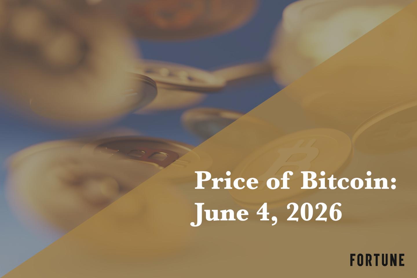 Current price of Bitcoin for June 4, 2026