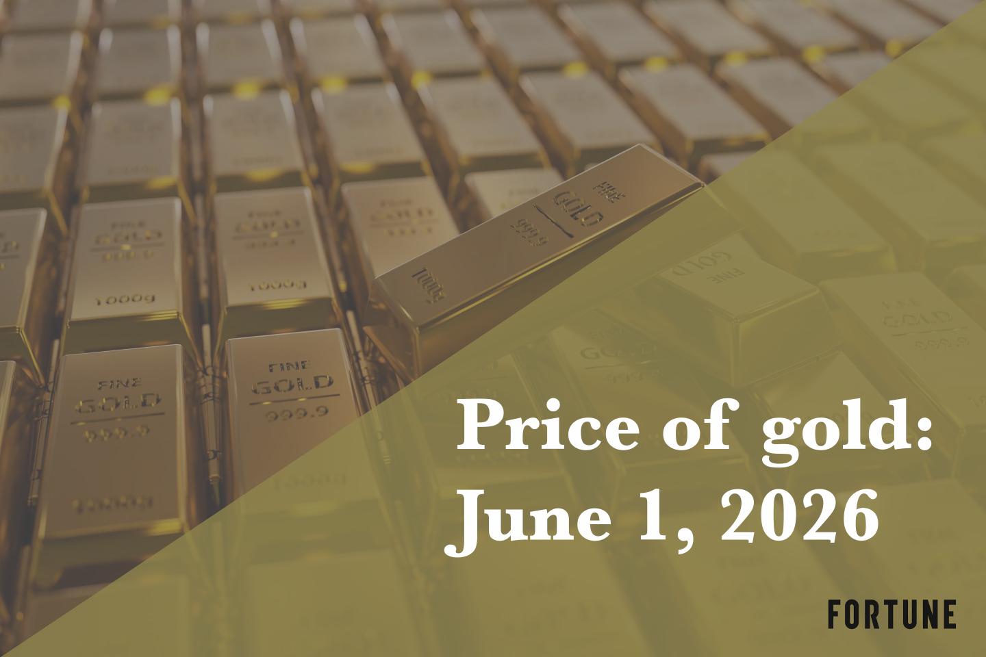 Current price of gold as of June 1, 2026