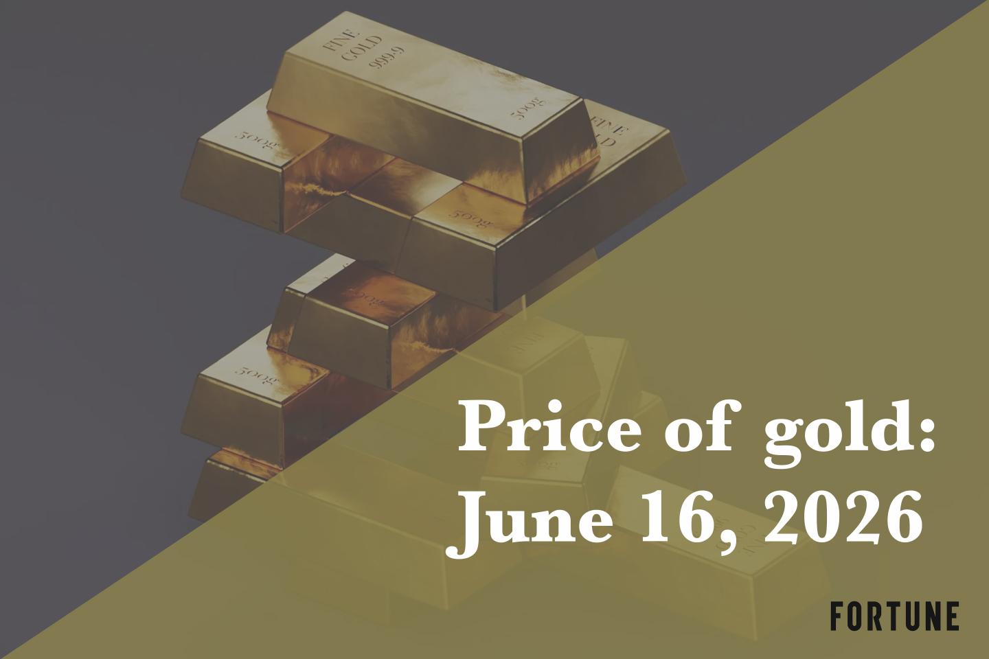 Current price of gold as of June 16, 2026