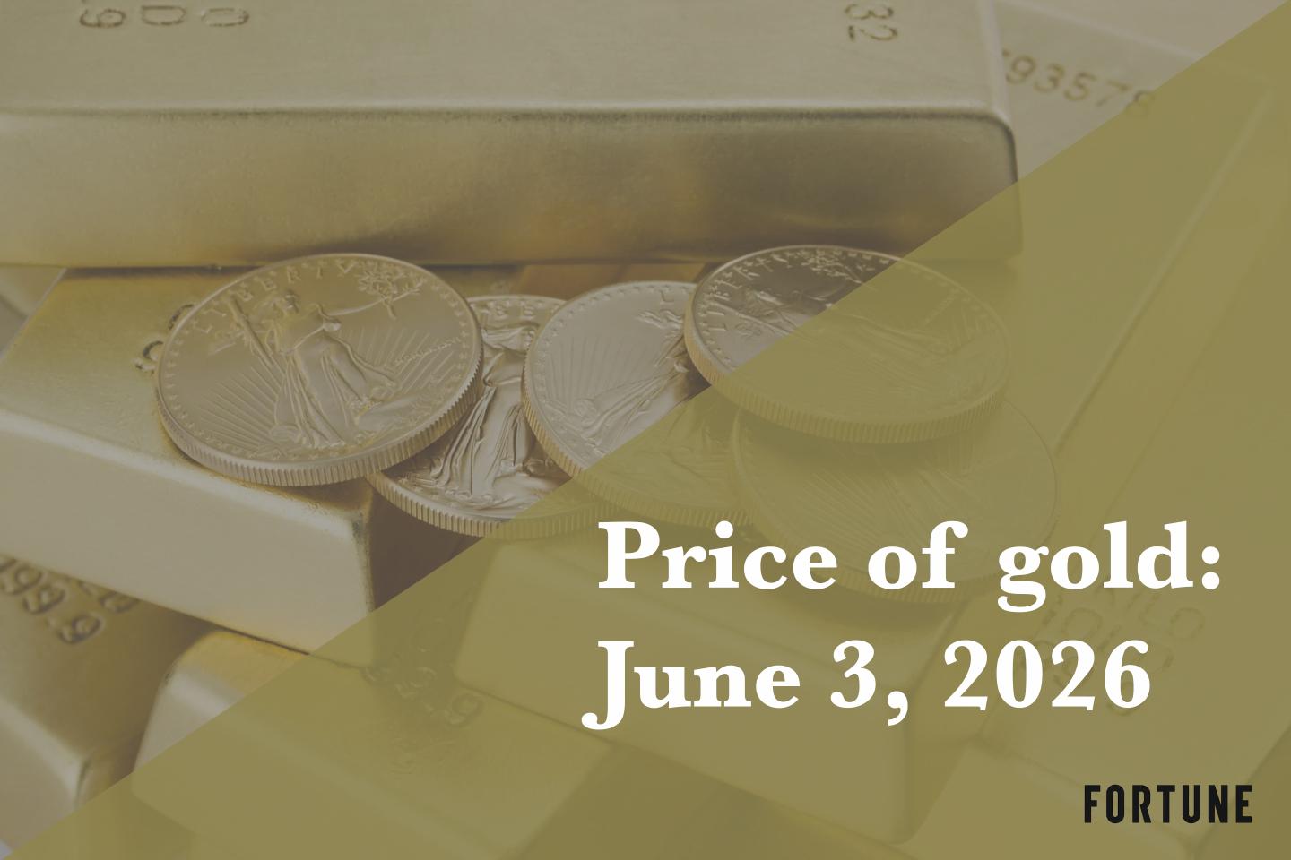 Current price of gold as of June 3, 2026
