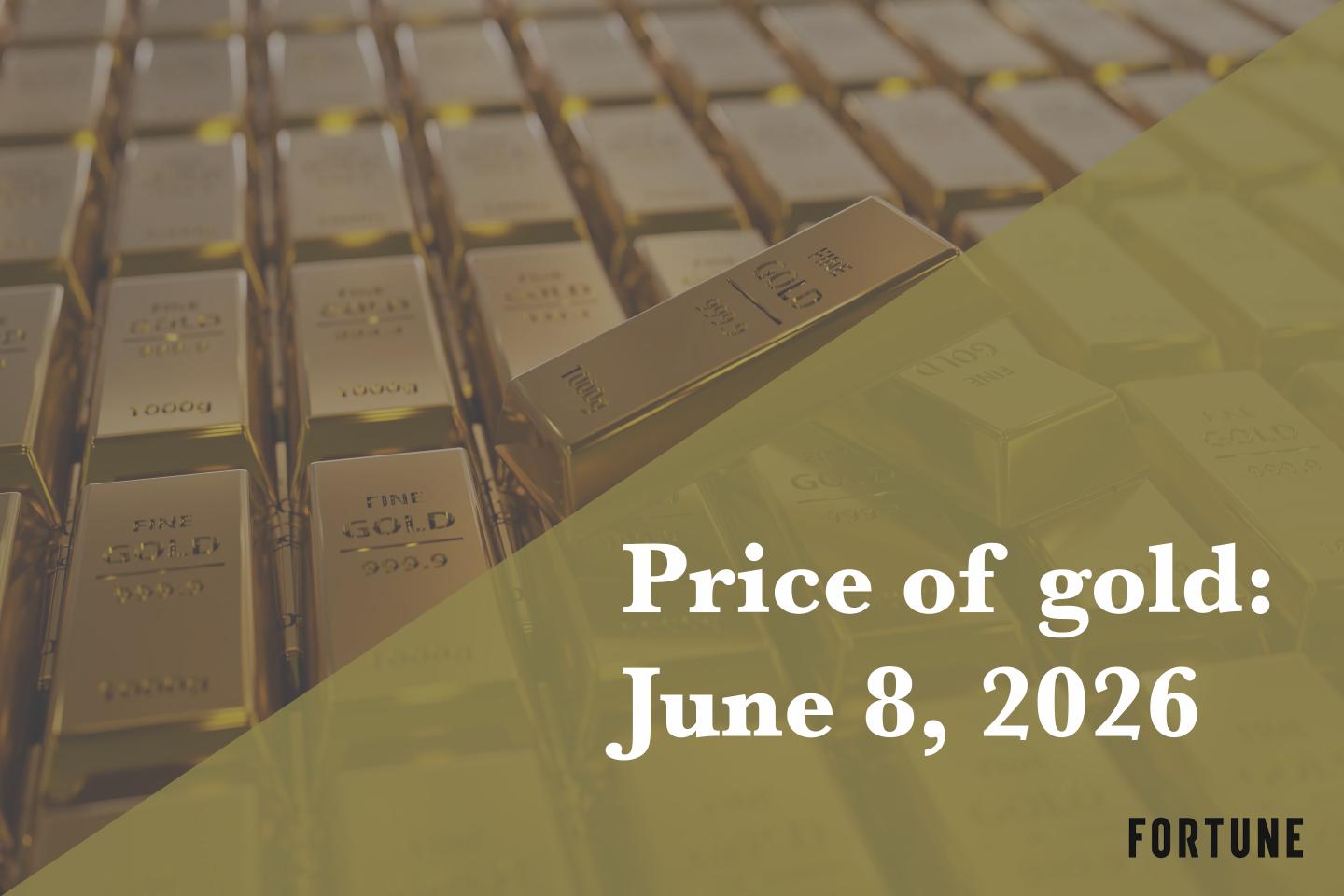 Current price of gold as of June 8, 2026