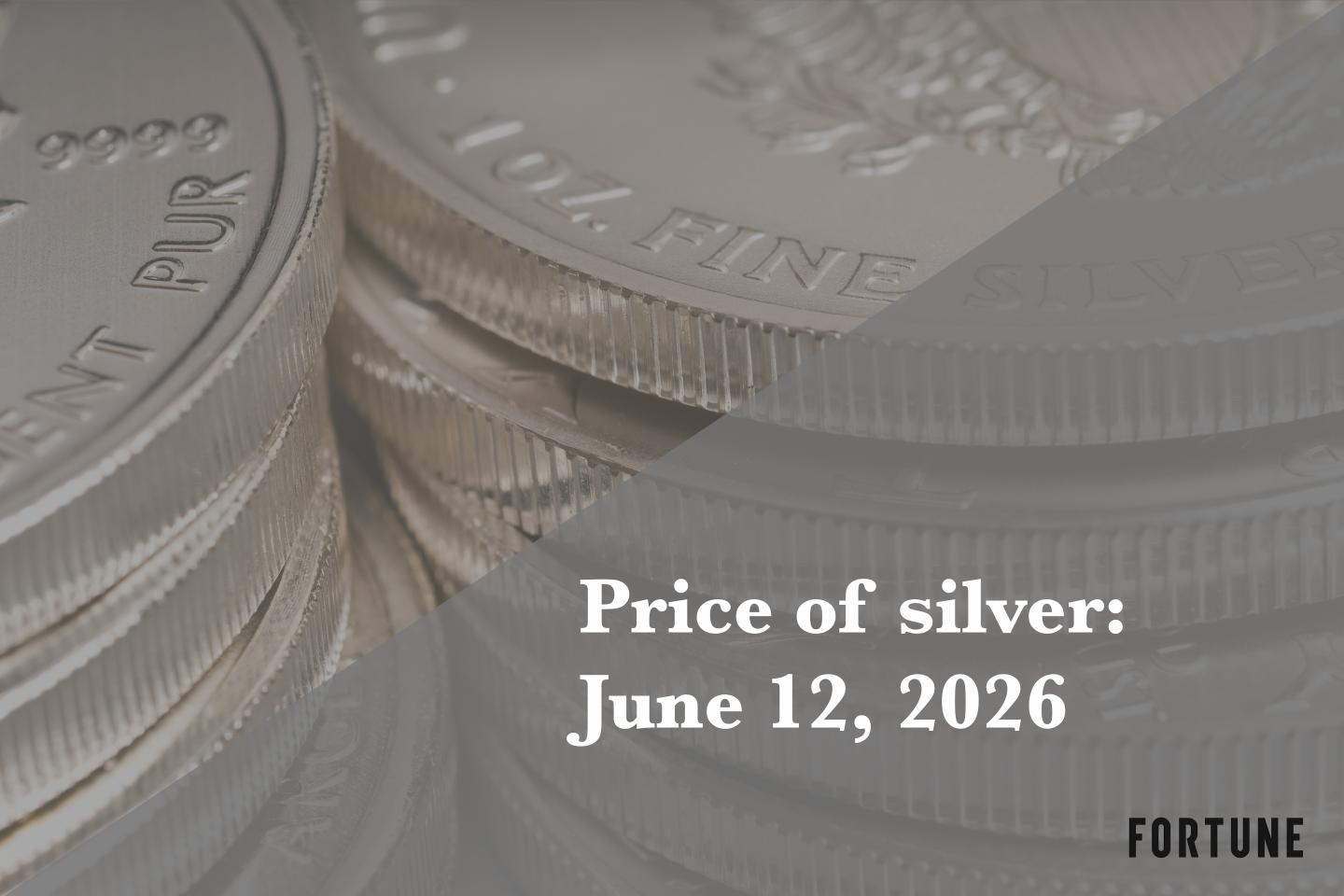 Price of silver for June 12, 2026