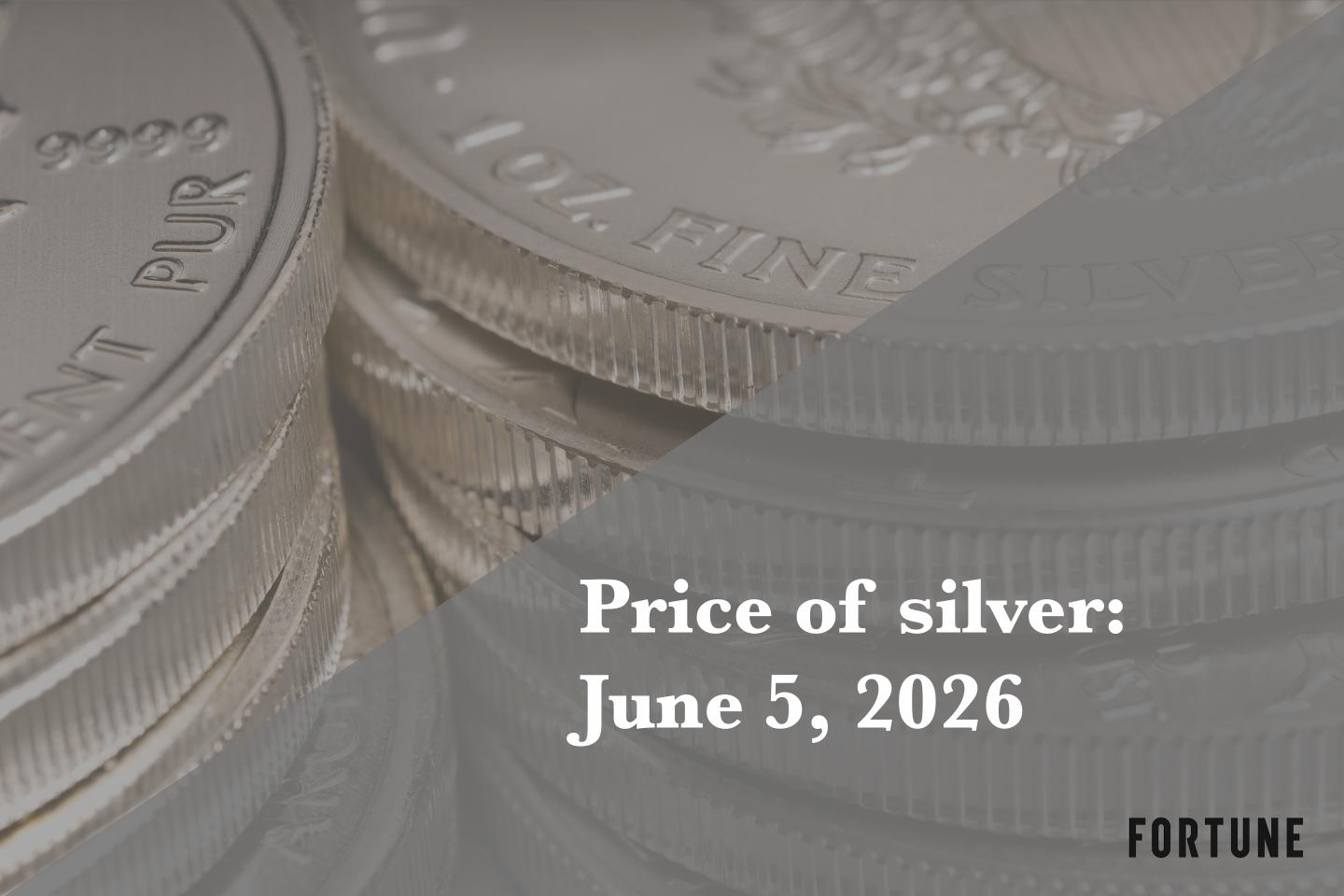 Current price of silver as of June 5, 2026