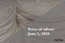 Current price of silver as of June 5, 2026