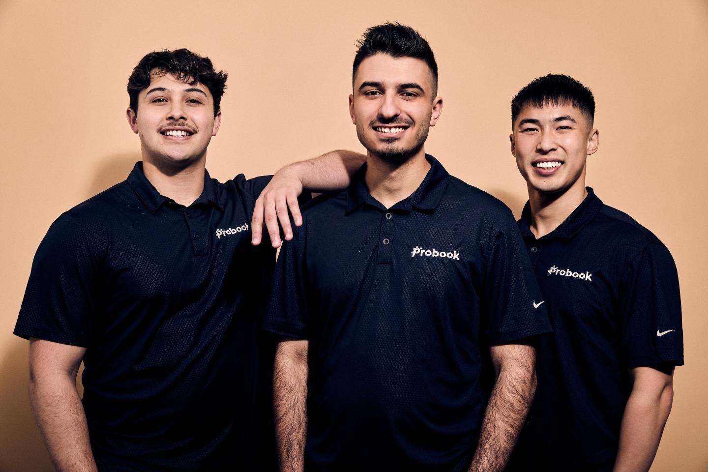 Probook founders (from left to right) Ben Cervantez, George Eliadis and Lewis Zhang