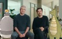 Jean-Denis Greze (left) with a company avatar, and Tony Vincent (right) with a company avatar.