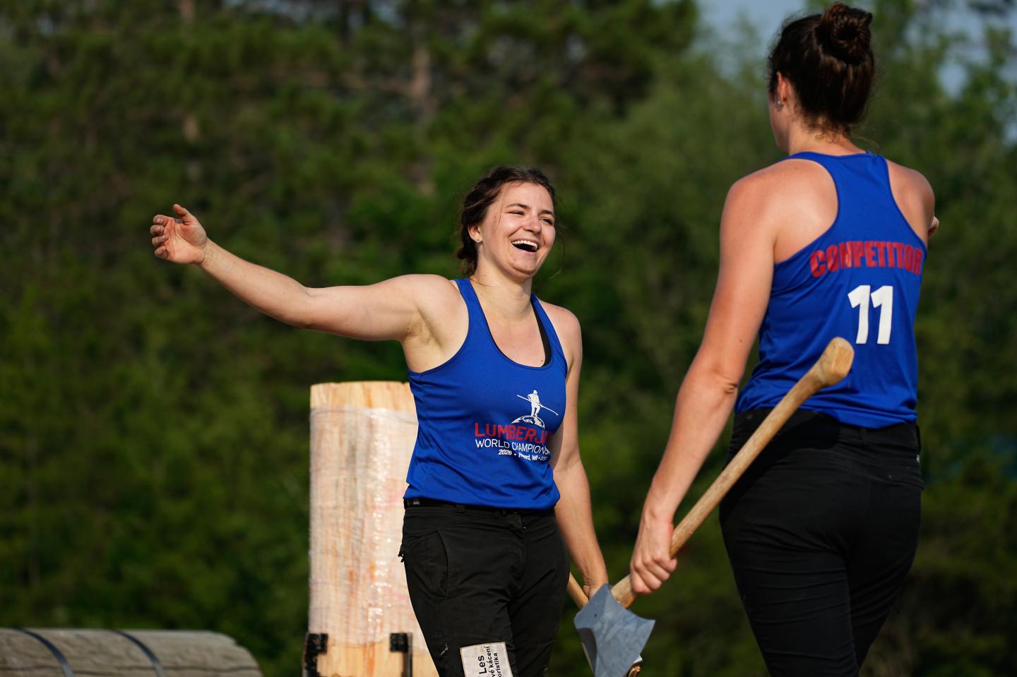 Three women chop their way into the record books at Lumberjack World Championships