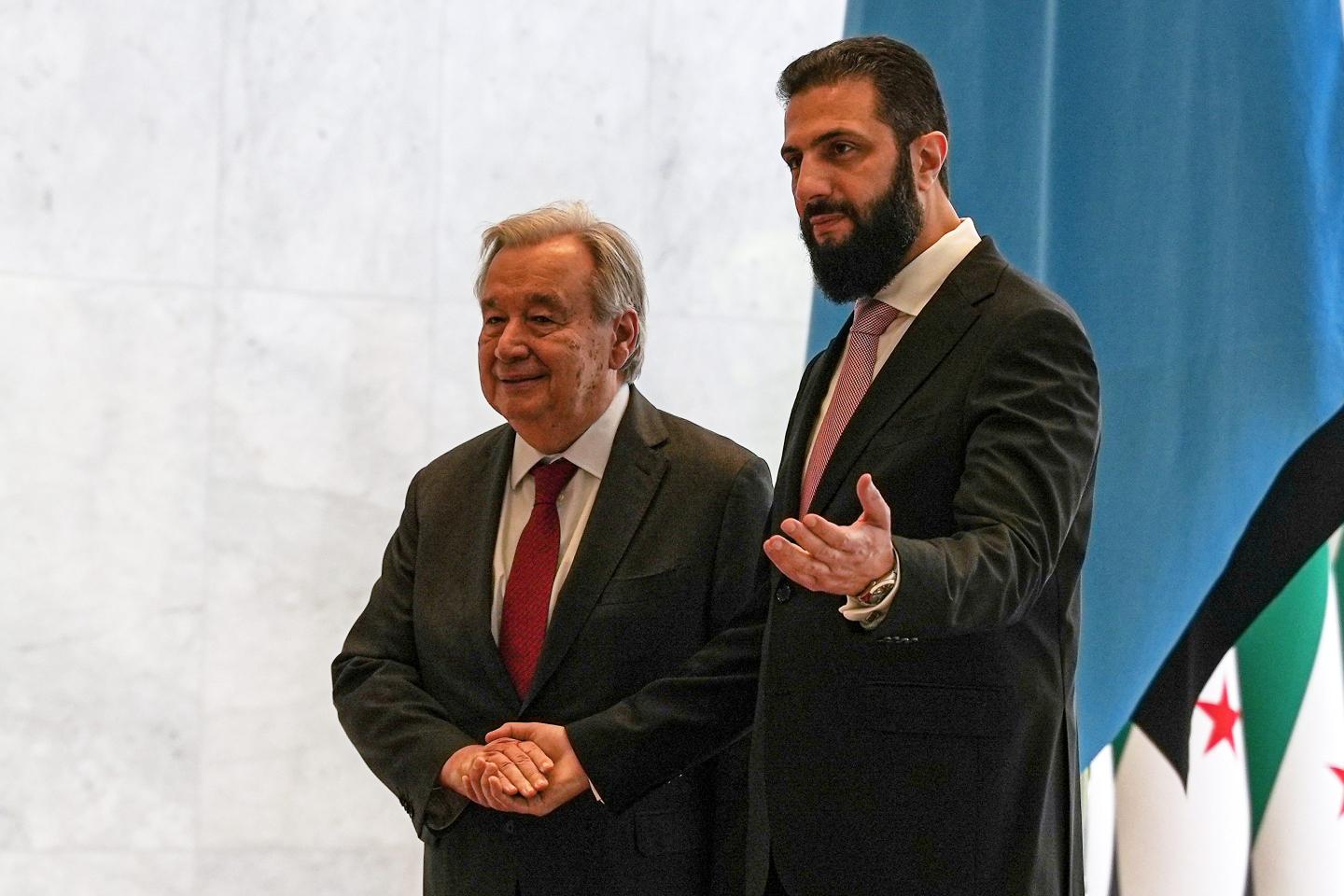 U.N. chief urges global support for Syria during first Damascus visit since Assad’s fall