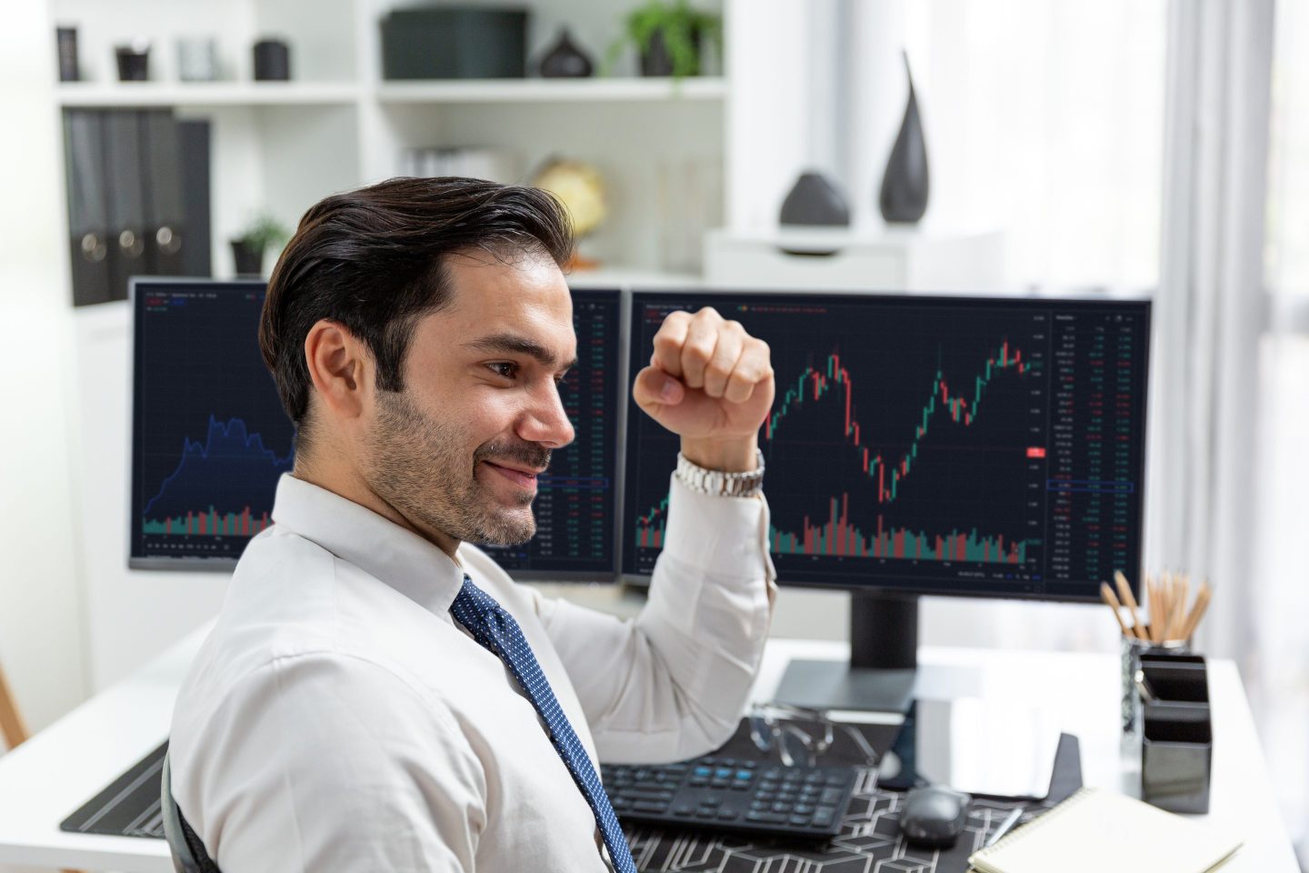 businessman with fist bump