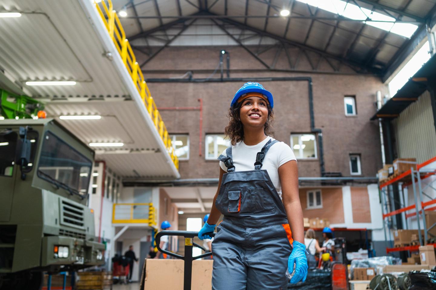 Manufacturing worker on factory floor