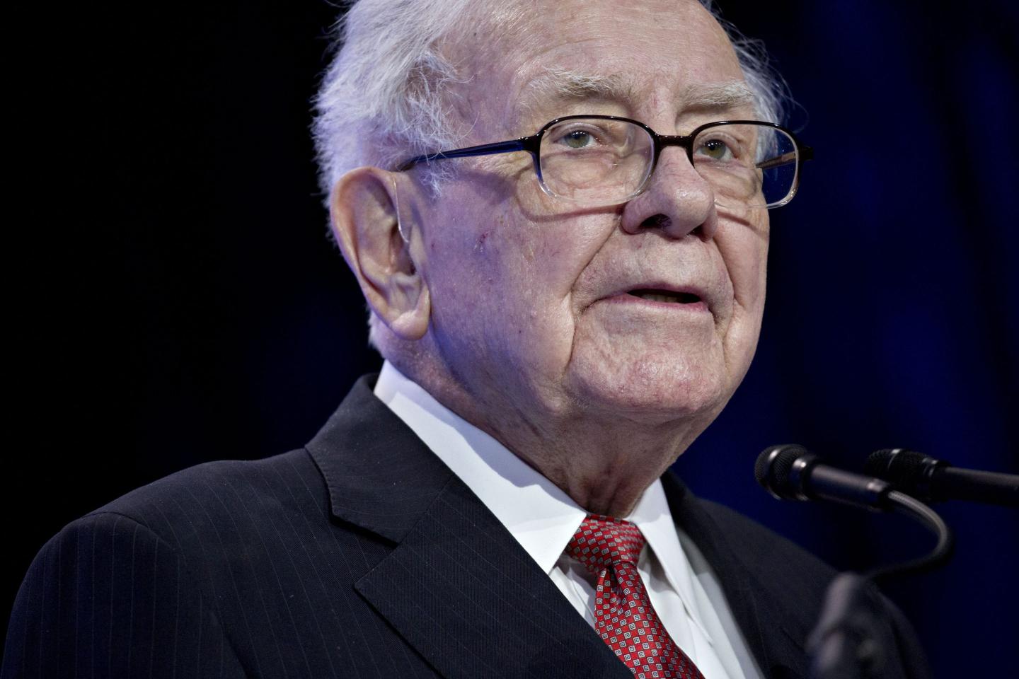 Warren Buffett, chairman and chief executive officer of Berkshire Hathaway Inc., speaks at the Goldman Sachs 10,000 Small Businesses Summit in Washington, D.C., U.S., on Tuesday, Feb. 13, 2018.