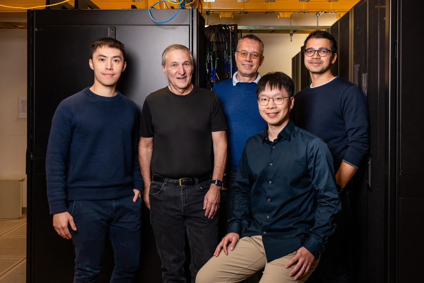 all five founders of SkyPilot pose for a photo