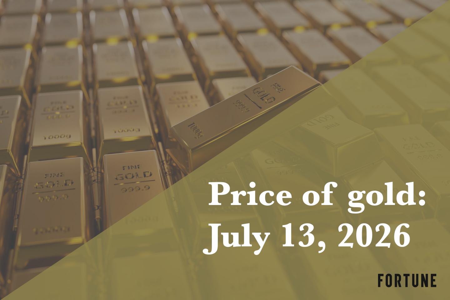 Current price of gold as of July 13, 2026