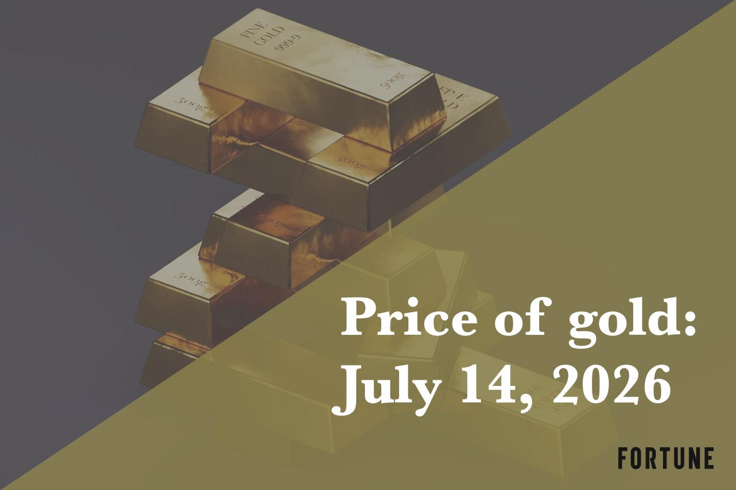 Current price of gold as of July 14, 2026