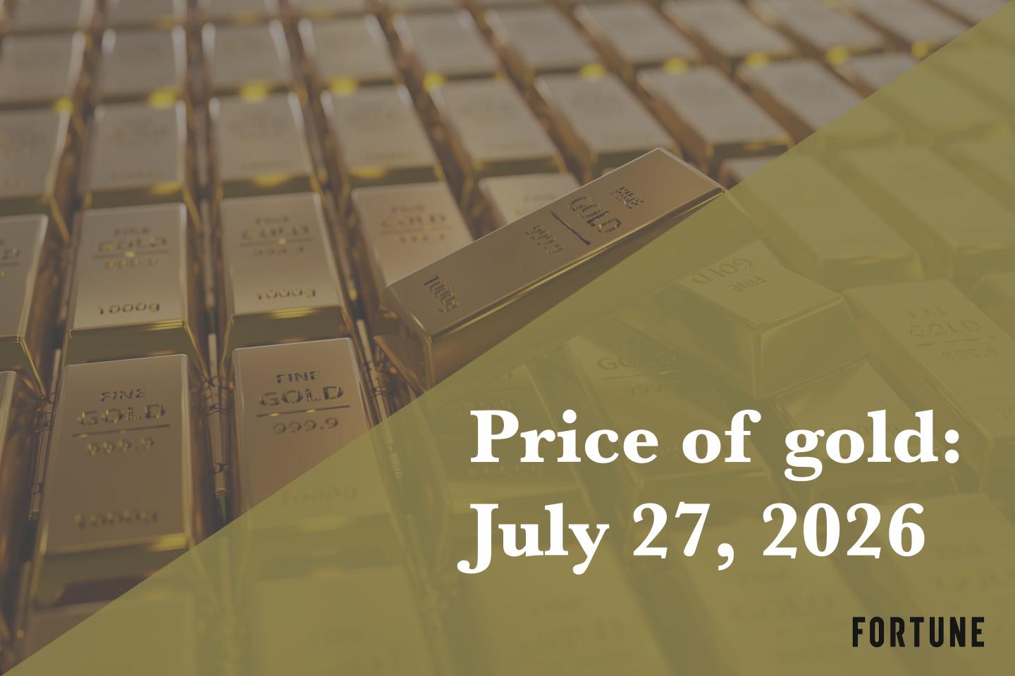 Current price of gold: July 27, 2026