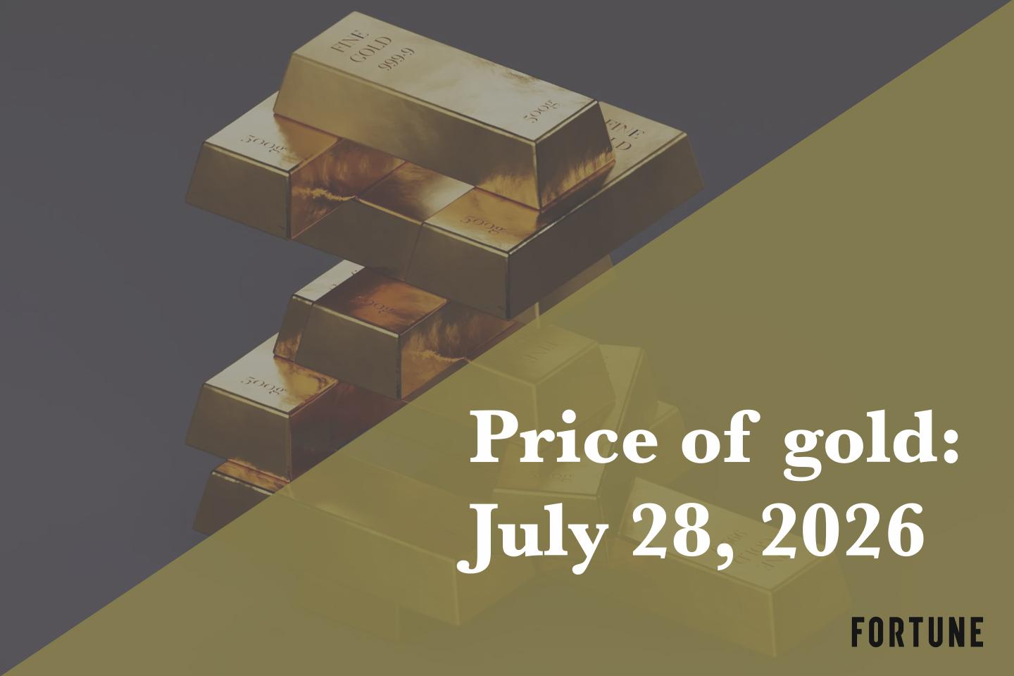 Current price of gold as of July 28, 2026