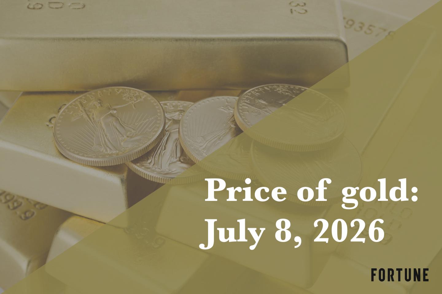 Current price of gold as of July 8, 2026