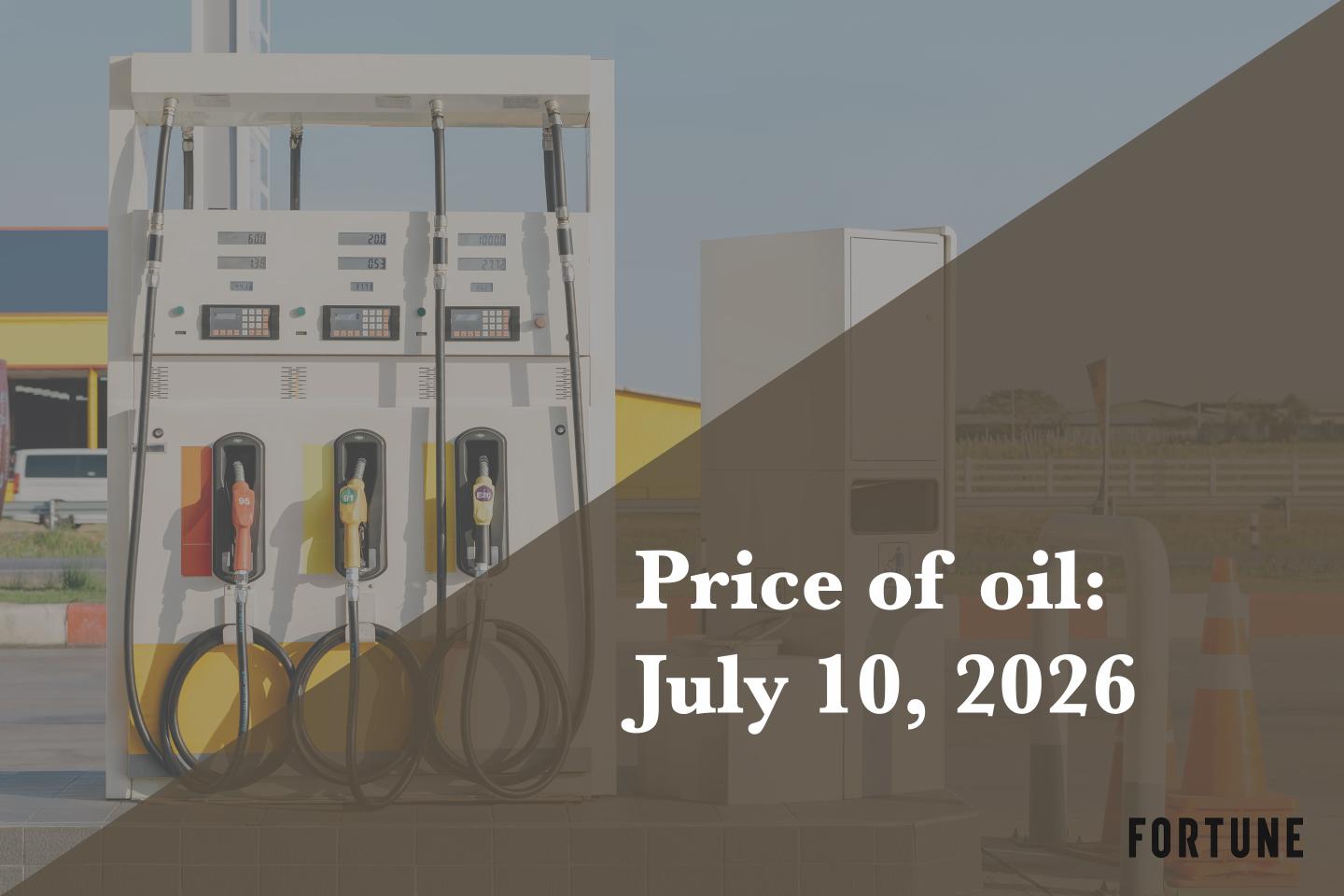 Current price of oil as of July 10, 2026