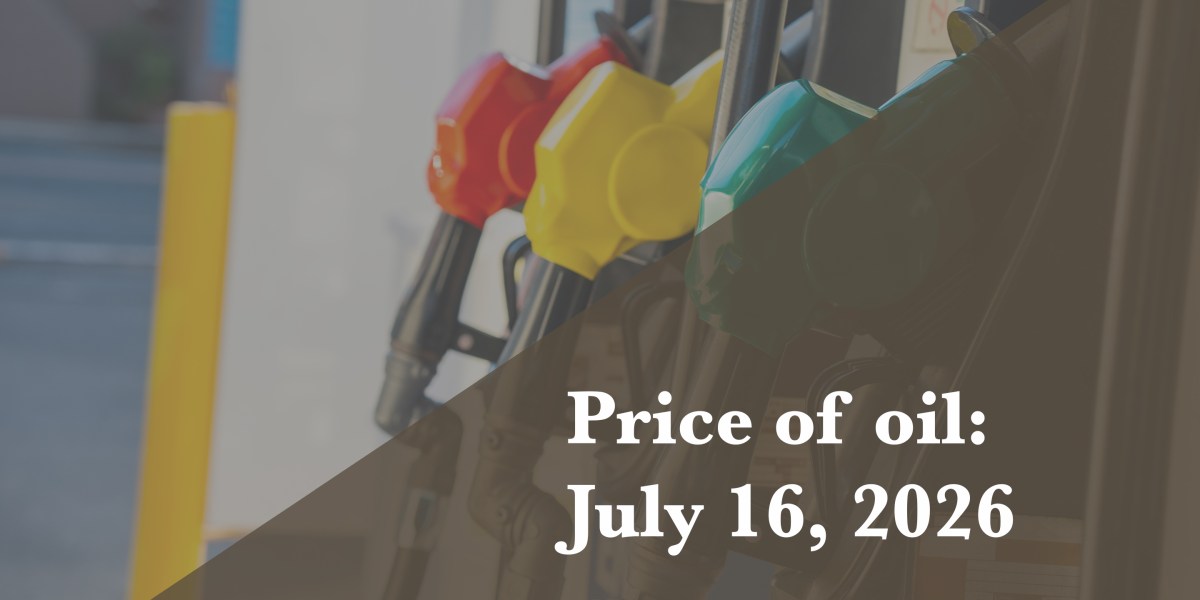 Current price of oil as of July 16, 2026 Current price of oil as of July 16, 2026