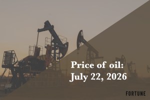 Current price of oil as of July 22, 2026