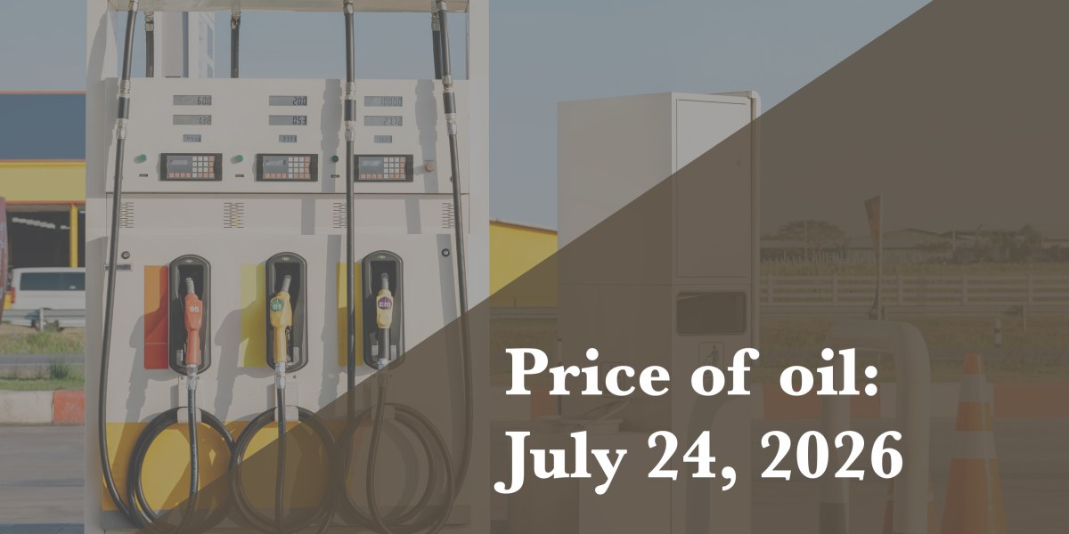 Current price of oil as of July 24, 2026 Current price of oil as of July 24, 2026
