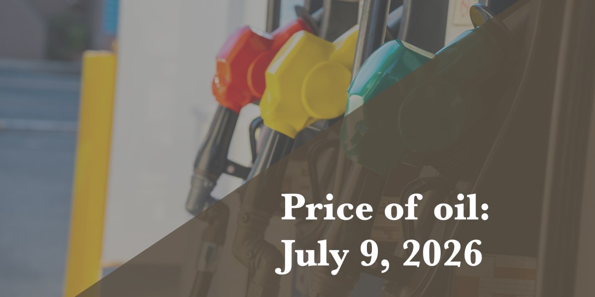Current price of oil as of July 9, 2026 Current price of oil as of July 9, 2026
