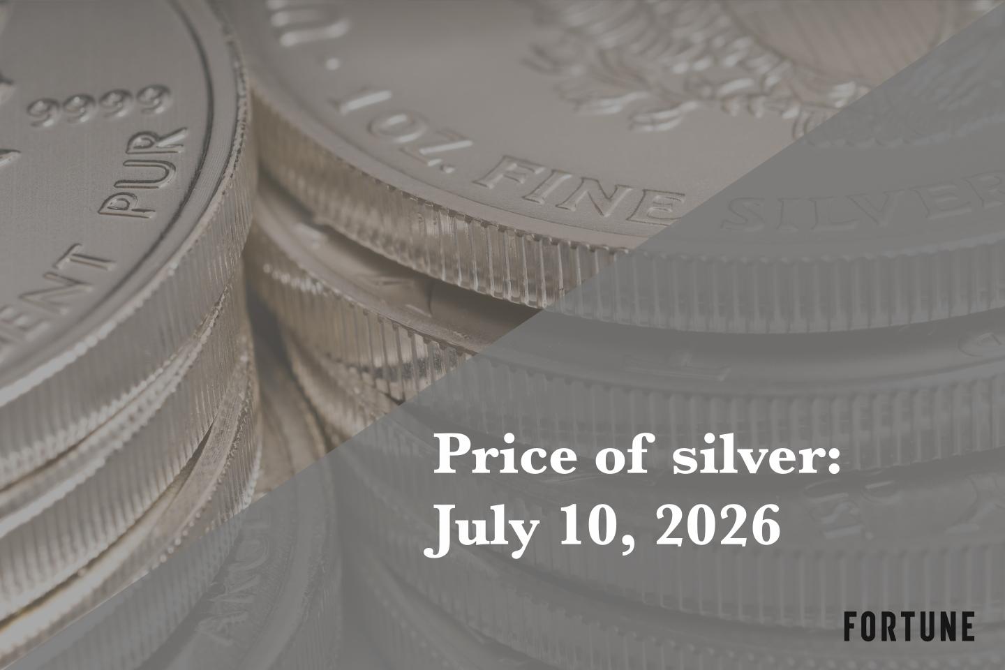 Current price of silver as of Friday, July 10, 2026