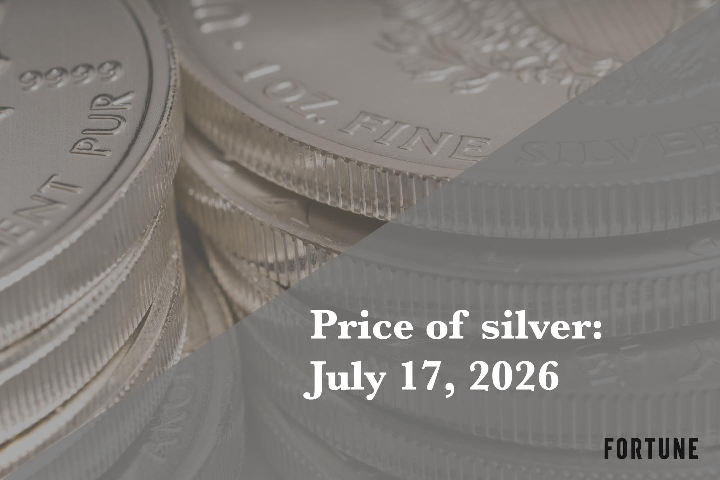 Current price of silver as of Friday, July 17, 2026