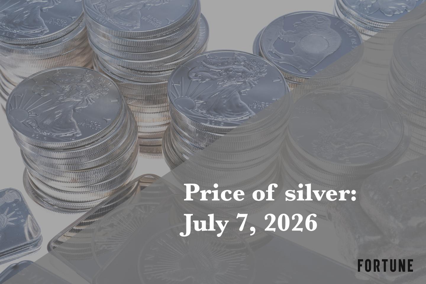 Current price of silver as of Tuesday, July 7, 2026