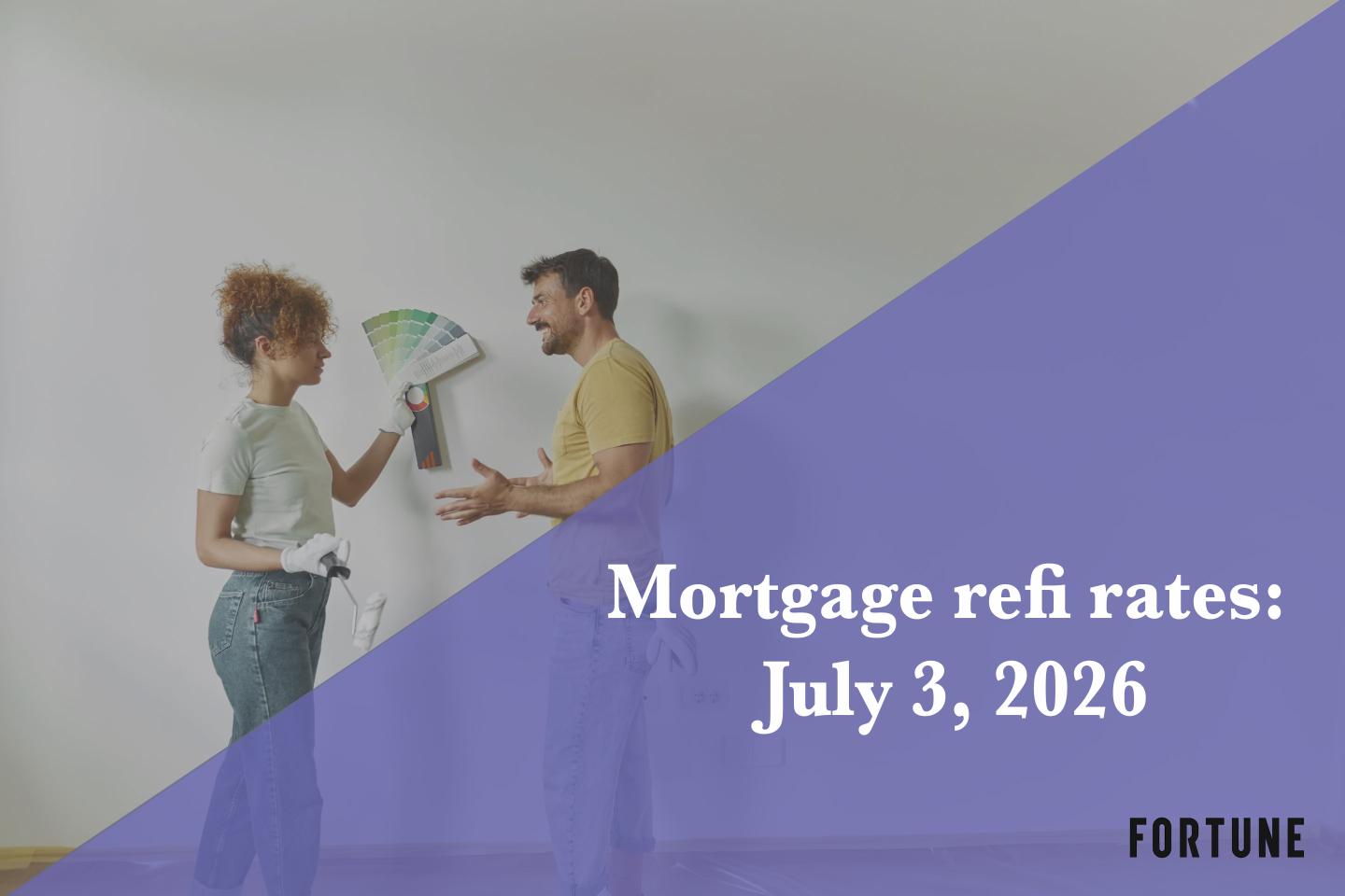 Current refi mortgage rates report for July 3, 2026