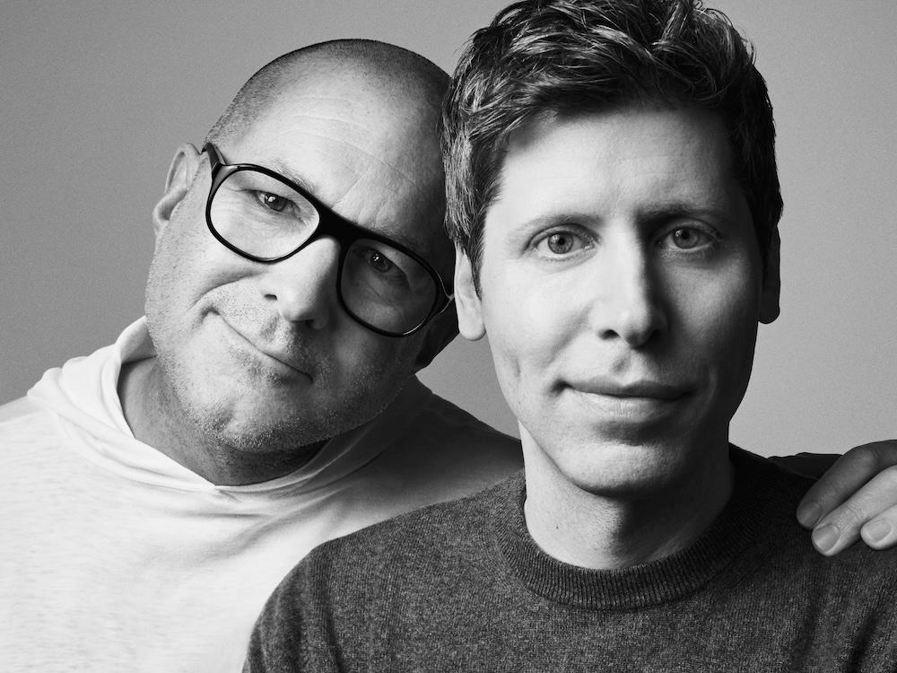 io Products co-founder Jony Ive and OpenAI CEO Sam Altman in a 2025 portrait. (Courtesy OpenAI)