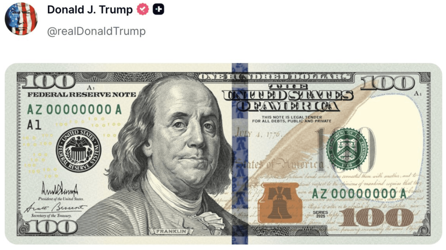 Treasury rolls out currency signed by Trump for Fourth of July