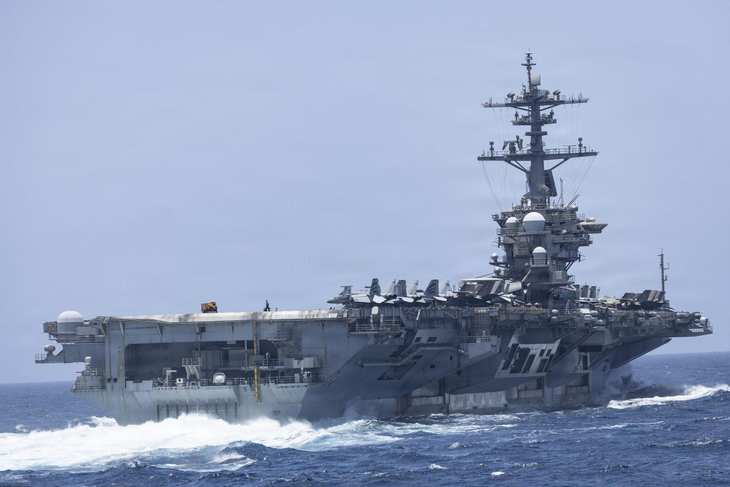 USS Abraham Lincoln (CVN 72) sails in the Arabian Sea, May 29, 2026. 