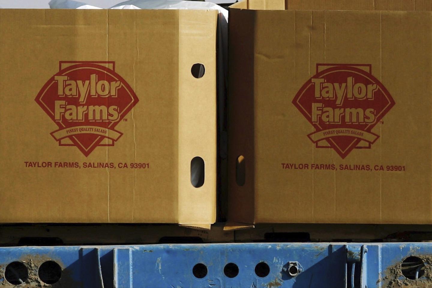 Photo of boxes of produce from Taylor Farms