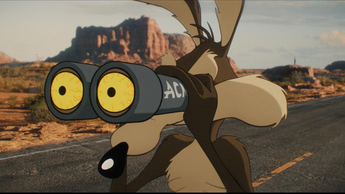 Wile E. Coyote, voiced by Eric Bauza, in a scene from "Coyote vs Acme." 
