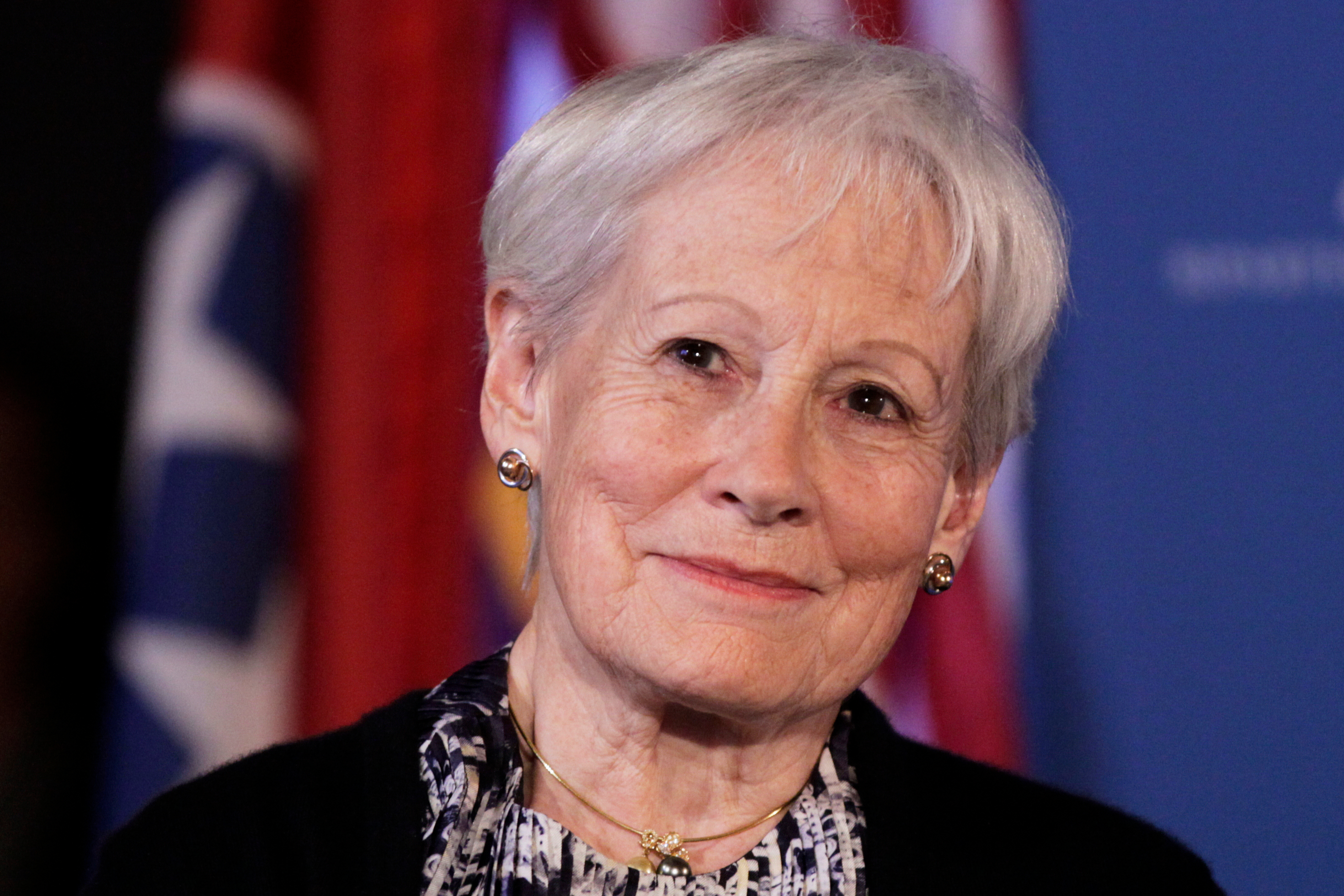 Nancy Kassebaum Baker said shed rather cuddle up and do needlepoint all day , but became a rare Republican to call for Trump impeachment
