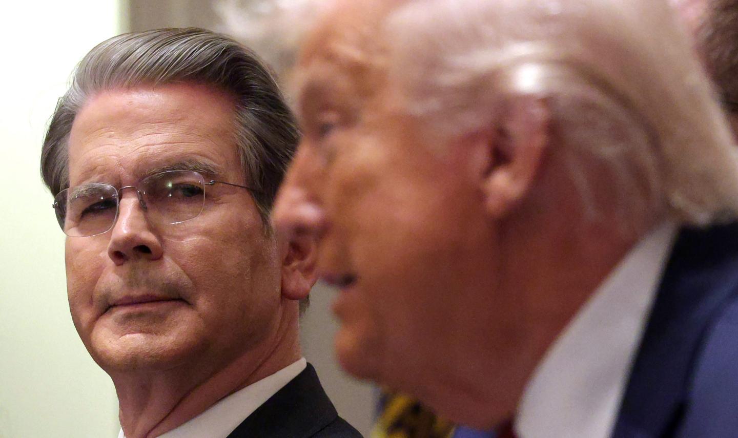 Photo of Scott Bessent with Donald Trump