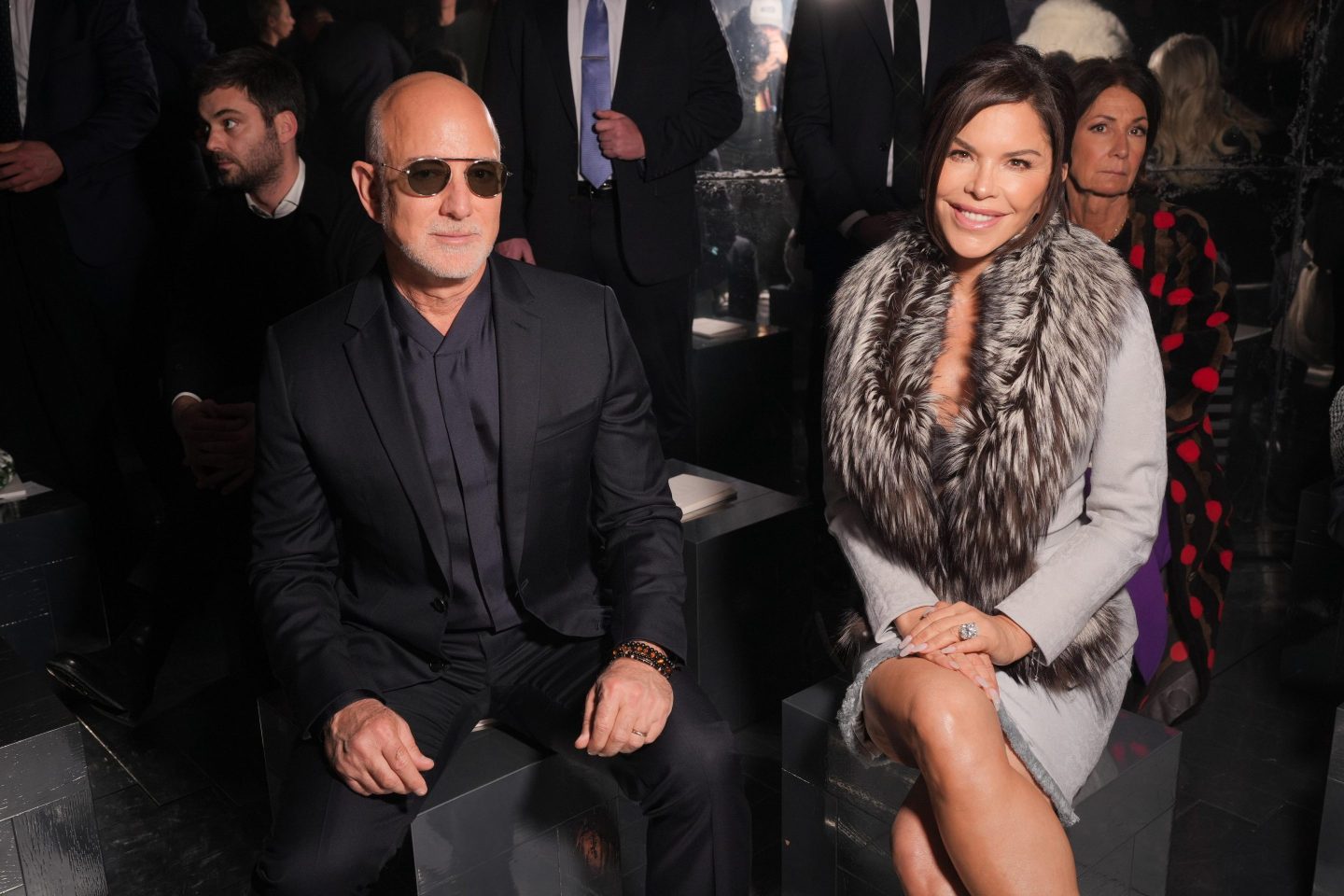 Jeff Bezos and Lauren Sánchez at the Dior fashion show as part of Haute Couture Spring/Summer 2026 held at the Musée Rodin.