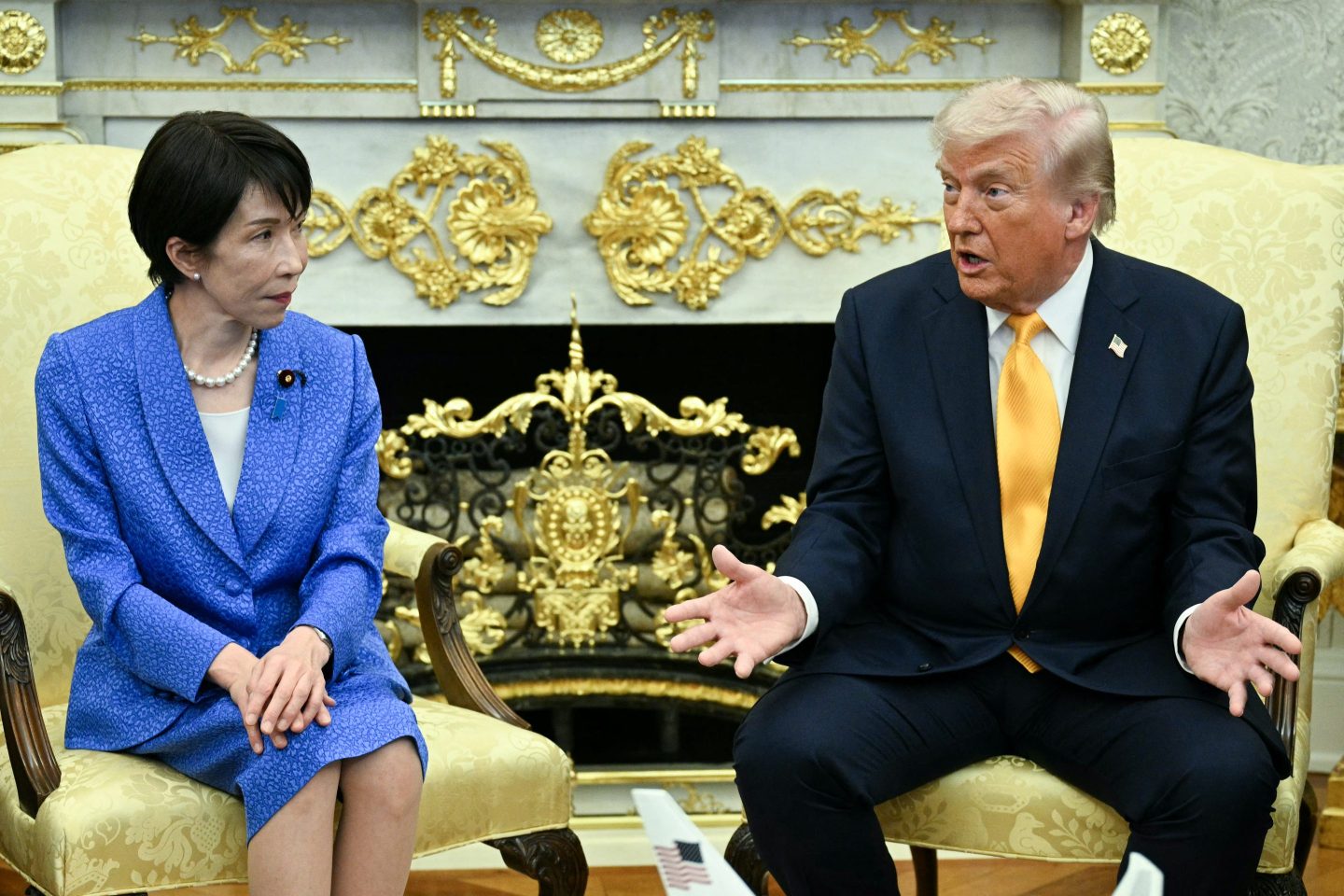 Photo of Trump and Takaichi