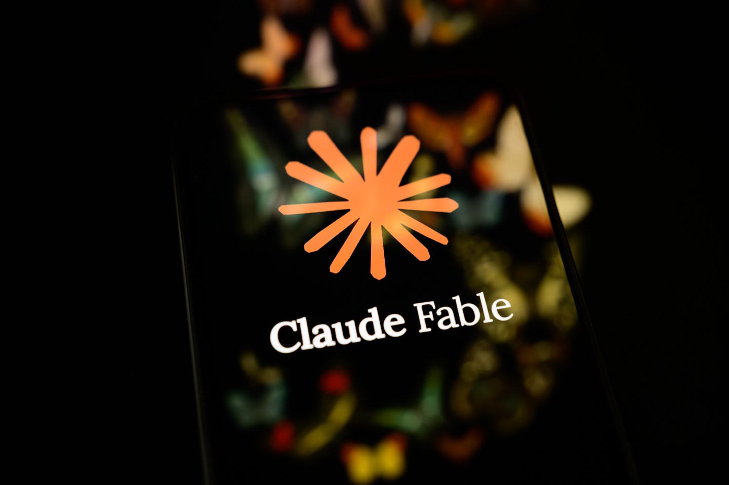 The Anthropic Claude Fable logo is displayed on the screen of a smartphone on June 10, 2026. (Photo illustration: Samuel Boivin/NurPhoto/Getty Images)