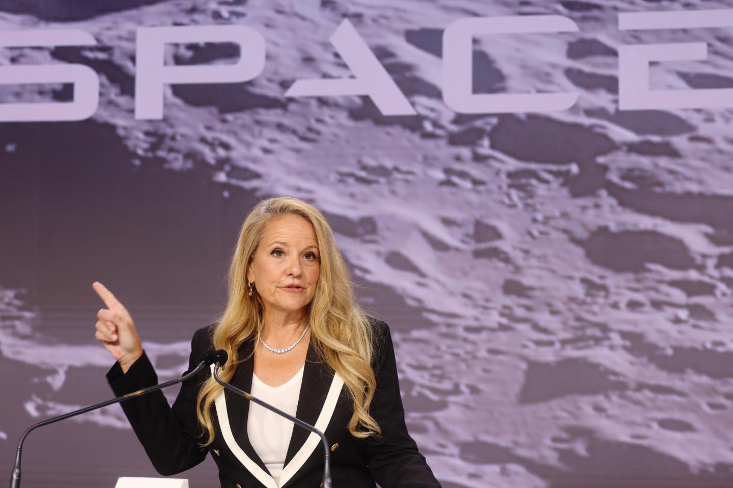 SpaceX president Gwynne Shotwell during the company's initial public offering (IPO) in New York, on June 12, 2026. (Photo: Michael Nagle/Bloomberg/Getty Images)