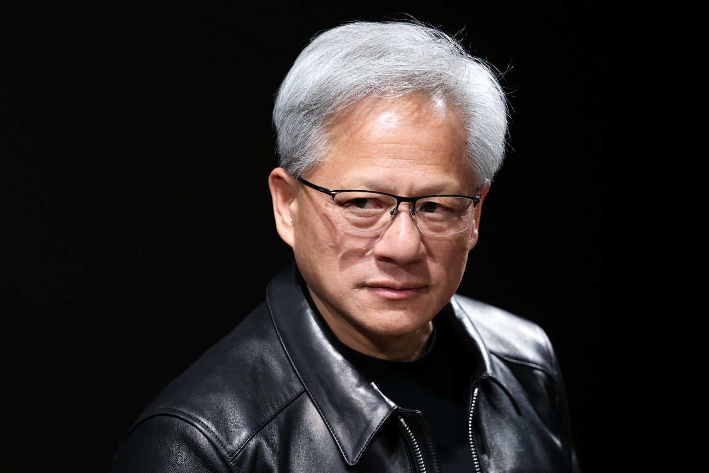 Jensen Huang, chief executive officer of Nvidia Corp., attends a media briefing following the company's "Japan AI Ecosystem" reception in Tokyo.