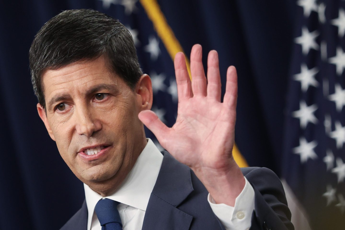 Federal Reserve Chair Kevin Warsh speaks during a news conference at Federal Reserve Headquarters on July 29, 2026 in Washington, DC.