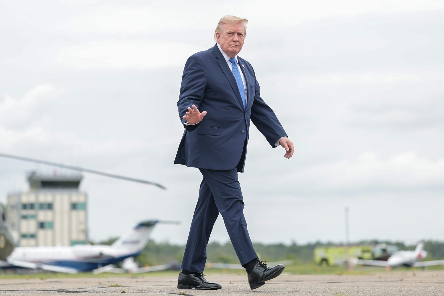 Donald Trump walking.