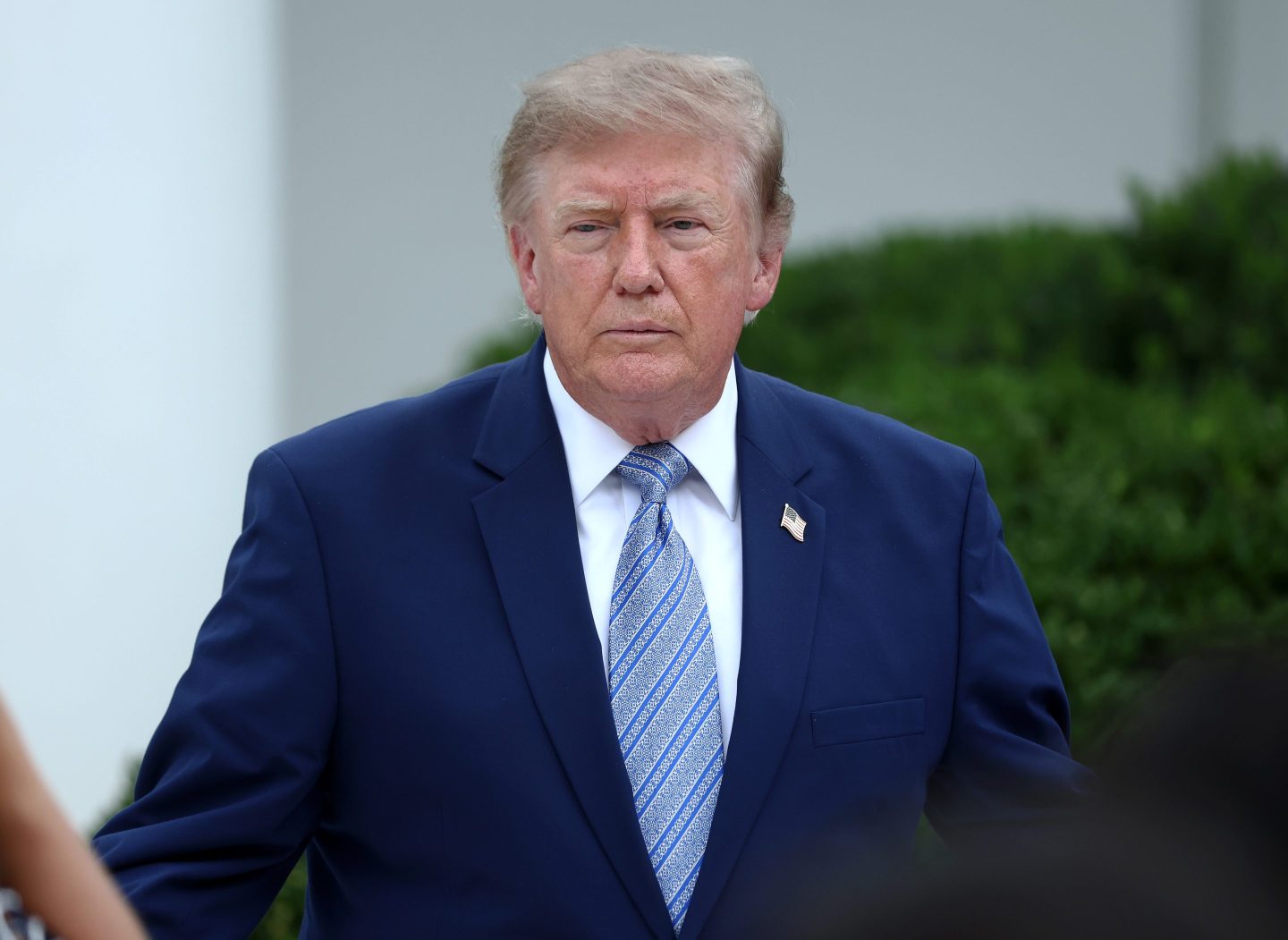 President Donald Trump in the Rose Garden of the White House on August 20, 2026.