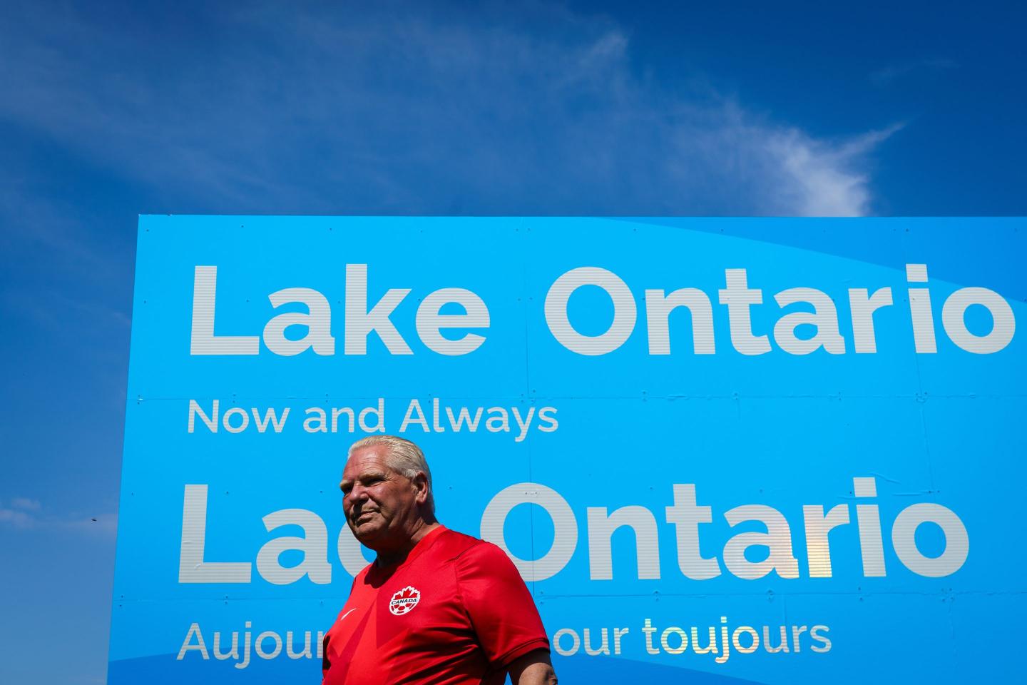 ‘Long after President Trump is gone, it will still be called Lake Ontario’ — Premier Doug Ford fires back at ‘Lake America’ decree with giant sign