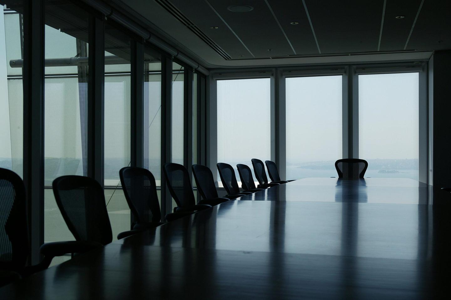 An empty conference room.
